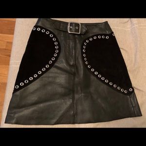 Maje leather skirt